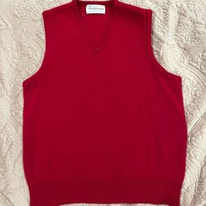 Vintage red wool sweater vest